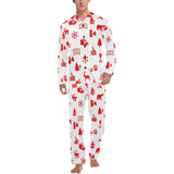 Canada Pattern Print Design 04 Men's Long Pajama Set