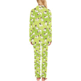 Jack Russel Pattern Print Design 01 Women's Long Pajama Set