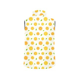oranges leaves pattern Men's Padded Vest