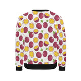 Passion fruit design pattern Men's Crew Neck Sweatshirt
