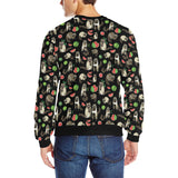 Raccoon watermelon pattern Men's Crew Neck Sweatshirt