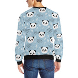 Cute panda pattern Men's Crew Neck Sweatshirt
