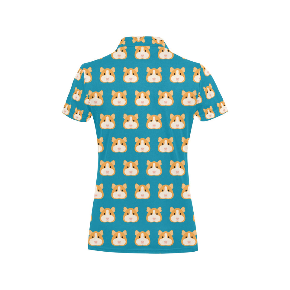 Guinea Pig Pattern Print Design 03 Women's All Over Print Polo Shirt
