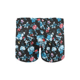 Skull flower roses leave pattern Men's Swimming Trunks