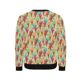 Colorful ice cream pattern Men's Crew Neck Sweatshirt