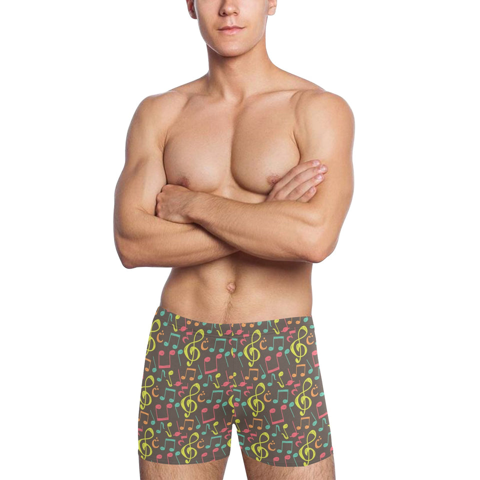 Music Notes Pattern Print Design 05 Men's Swimming Trunks