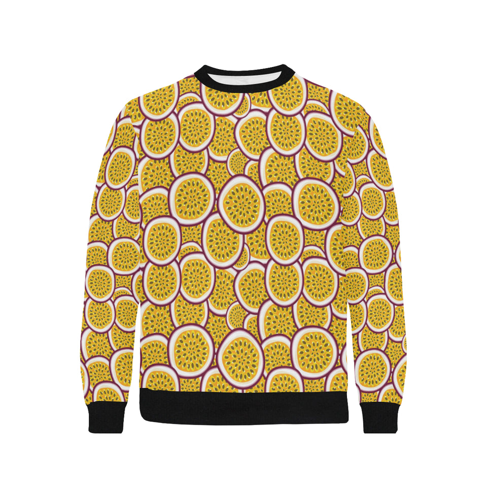 Passion fruits slice pattern Men's Crew Neck Sweatshirt