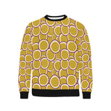 Passion fruits slice pattern Men's Crew Neck Sweatshirt