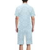 arabic pattern Men's V-Neck Short Pajama Set