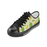Durian pattern Kids' Boys' Girls' Low Top Canvas Shoes Black