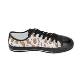 peanuts pattern background Kids' Boys' Girls' Low Top Canvas Shoes Black