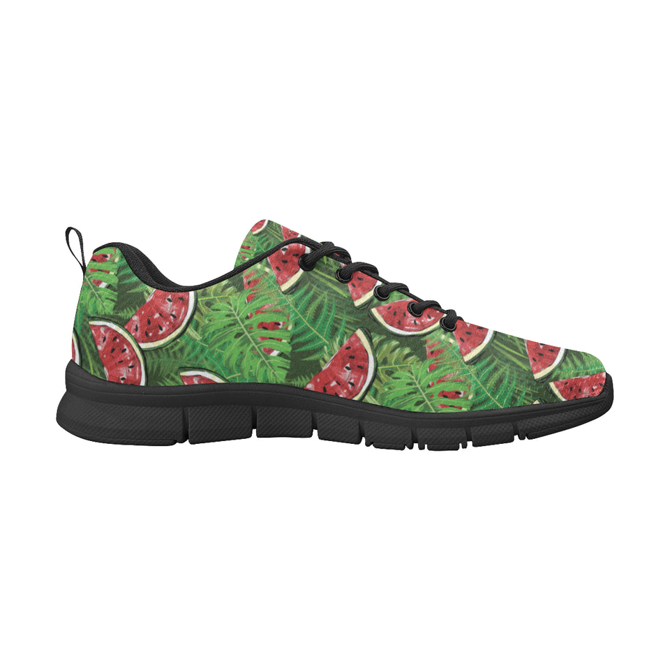 Watermelons tropical palm leaves pattern backgroun Women's Sneaker Shoes