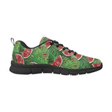 Watermelons tropical palm leaves pattern backgroun Women's Sneaker Shoes