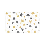 hand drawn gold black star pattern Doormat