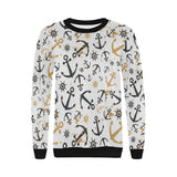 Anchors Rudders pattern Women's Crew Neck Sweatshirt