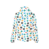 Math Pattern Print Design 05 Women's Padded Hooded Jacket