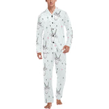 Cute goat design pattern Men's Long Pajama Set