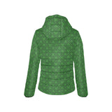 Casino Cards Suits Pattern Print Design 04 Women's Padded Hooded Jacket