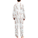 Cute sea otters pattern Men's Long Pajama Set
