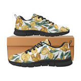 yellow tulips pattern Women's Sneaker Shoes