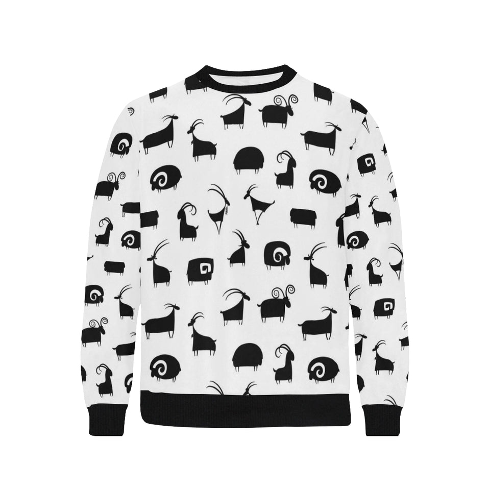 Goat ram pattern Men's Crew Neck Sweatshirt