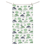 Chameleon lizard succulent plant pattern Bath Towel