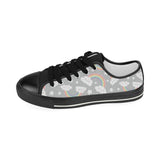 Cute rainbow clound star pattern Kids' Boys' Girls' Low Top Canvas Shoes Black