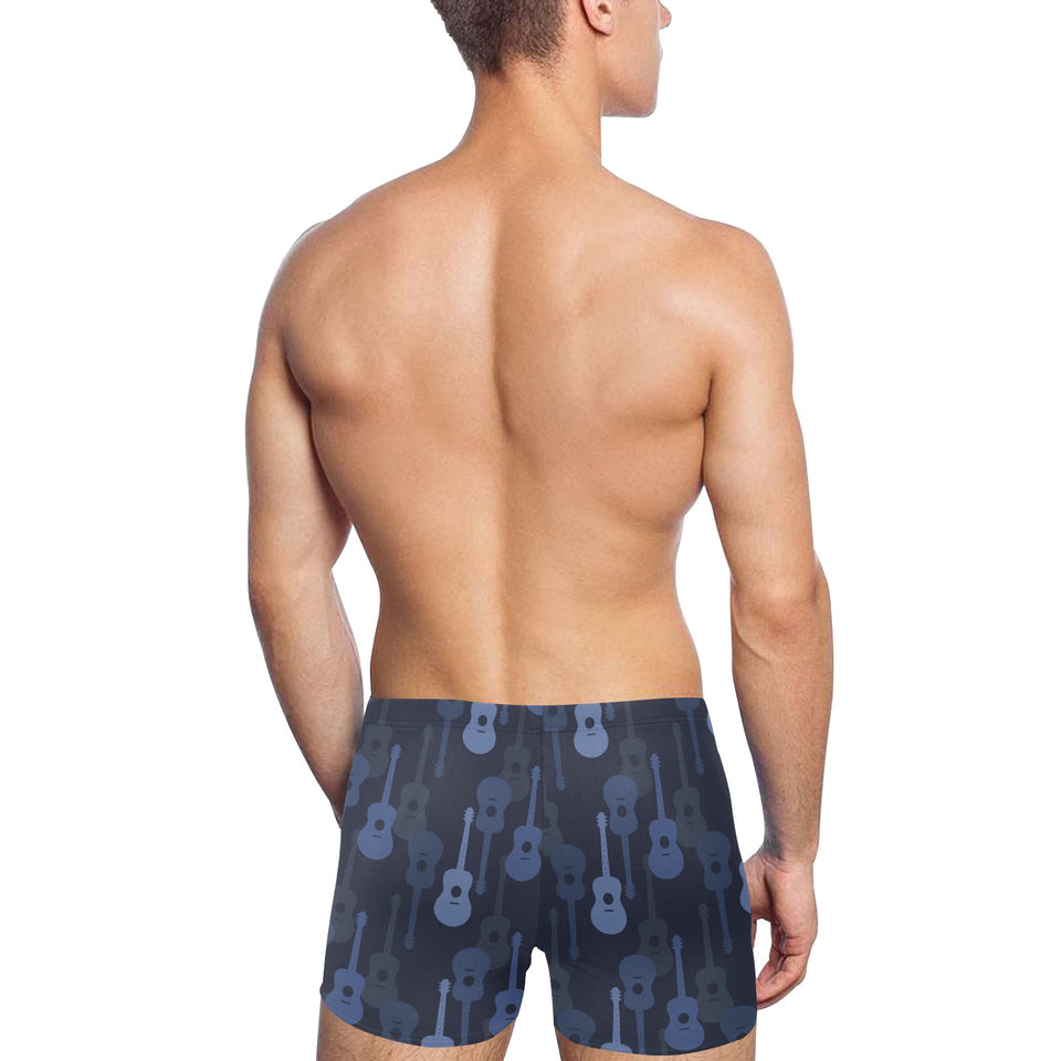Blue Theme guitar pattern Men's Swimming Trunks