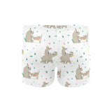 Cute Rhino pattern background Men's Swimming Trunks