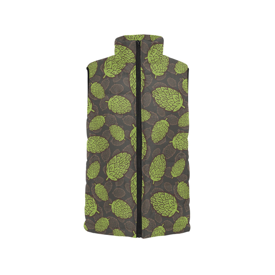 Hop pattern black background Men's Padded Vest