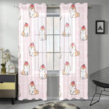 Cute Shiba Inu Dog Apple pattern Gauze Curtain