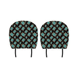 Sea turtle blue stone pattern Car Headrest Cover