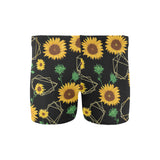 sunflower golden polygonal shapes Men's Swimming Trunks
