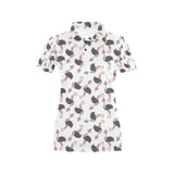 Ostrich Pattern Print Design 02 Women's All Over Print Polo Shirt