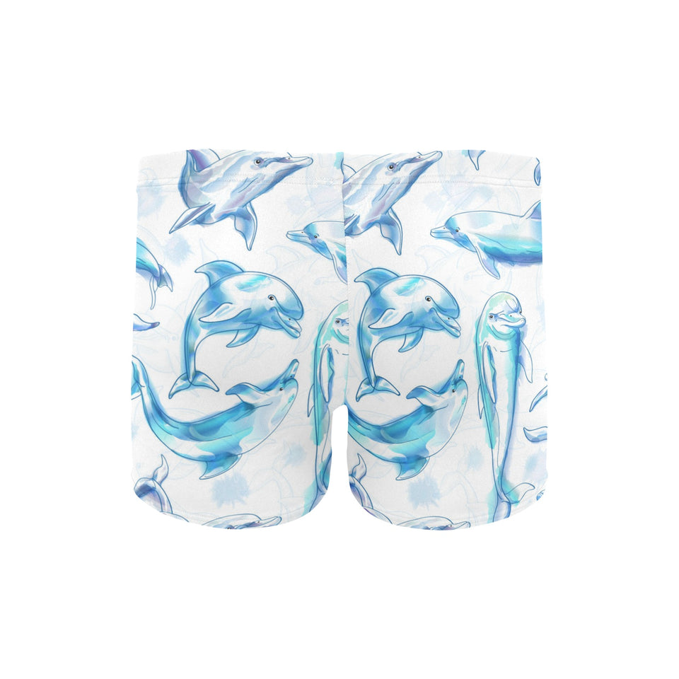 Watercolor dolphin pattern Men's Swimming Trunks
