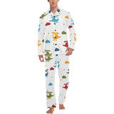 Colorful helicopter pattern Men's Long Pajama Set