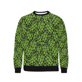 Green hop pattern Men's Crew Neck Sweatshirt