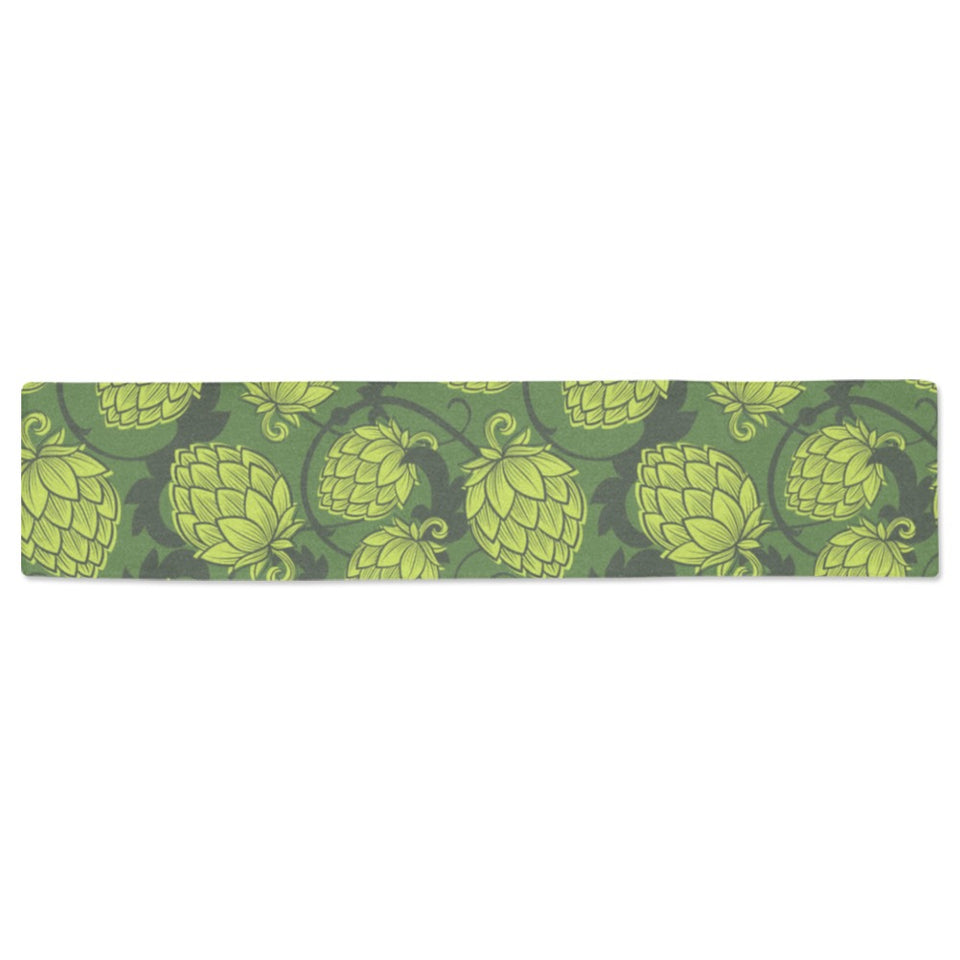 Hop pattern Hop cone background Table Runner