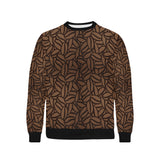 coffee bean pattern Men's Crew Neck Sweatshirt