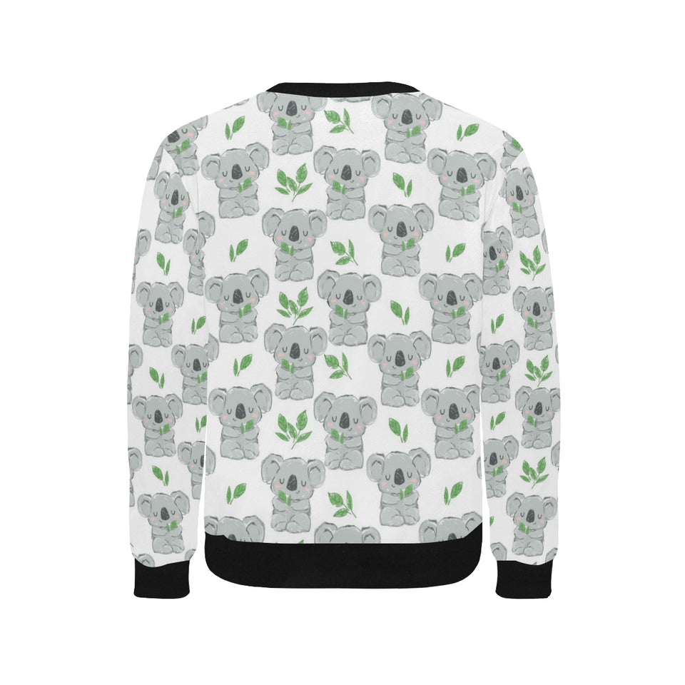 Hand drawn Koala leaves pattern Men's Crew Neck Sweatshirt