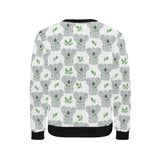 Hand drawn Koala leaves pattern Men's Crew Neck Sweatshirt