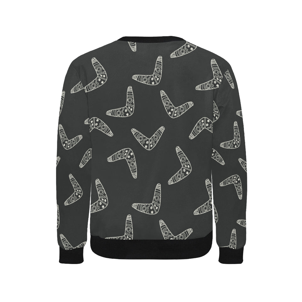 Hand drawn boomerang Australian aboriginal ornamen Men's Crew Neck Sweatshirt