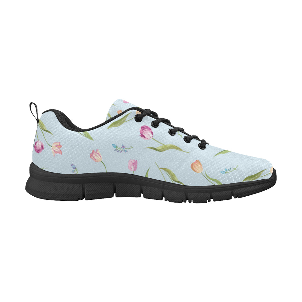 Watercolor Tulips pattern Women's Sneaker Shoes