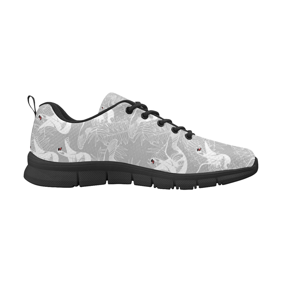 white swan gray background Women's Sneaker Shoes