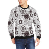 Classic vintage clock pattern Men's Crew Neck Sweatshirt