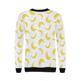 Banana pattern Women's Crew Neck Sweatshirt