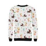 Cute Chihuahua puppie pattern Women's Crew Neck Sweatshirt