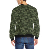 Digital Green camouflage pattern Men's Crew Neck Sweatshirt