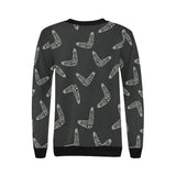 Hand drawn boomerang Australian aboriginal ornamen Women's Crew Neck Sweatshirt