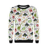 Cute dinosaurs pattern Women's Crew Neck Sweatshirt